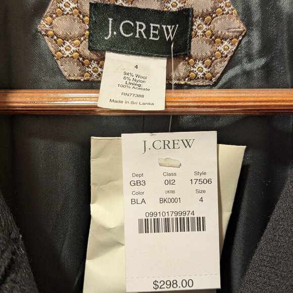 NWT J. Crew Double Cloth Carlin Coat Size 4 - Picture 7 of 16